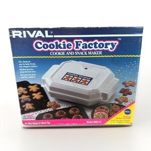 Vintage Rival Cookie Factory Cookie and Snack Maker 449-267 Model 9952 NEW N BOX